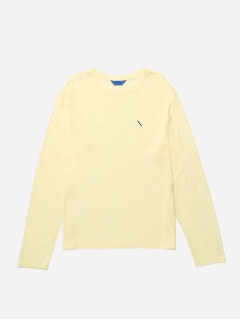 Saturdays New York City Cream Long Sleeve Tee with Navy Tag